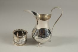 A FINE LARGE IRAQI SILVER AND NIELLO MILK JUG AND SUGAR BOWL, collective weight 179g, (2).