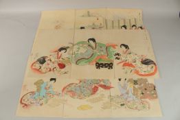 CHIKANOBU YOSHU (1838-1912): FROM THE SERIES OF INNER PALACE OF CHIYODA; two late 19th century