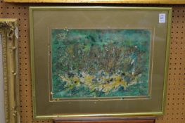 Abstract study, oil on paper.