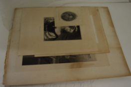 A collection of 19th century and earlier unframed prints.