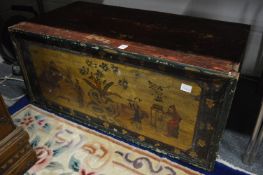 A Chinese painted storage box.