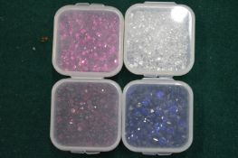 Four boxes of spinels.