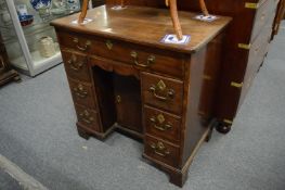A good small George III mahogany kneehole desk.