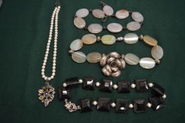 Chunky bead necklaces.