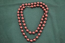A bead necklace.