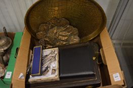 Plated flatware and decorative items.