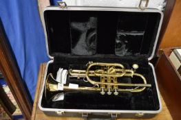 A cased cornet.