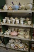 A large quantity of part tea services and other decorative china.