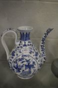 A Chinese blue and white ewer.