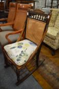 A Victorian rocking chair.