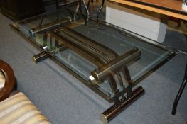 A stylish chrome framed glass topped Pamona coffee table by Chairish (retails for £1750).