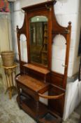 A Victorian mahogany hall stand.