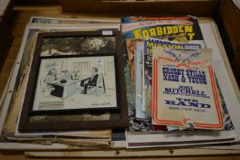 A quantity of ephemera to include a programme for a concert at Wembley Stadium, Saturday September