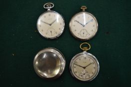 Three pocket watches.
