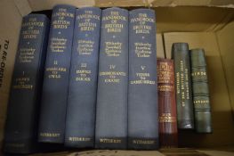 A box of ornithological books.