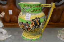 A Crown Devon Fieldings musical jug Widdicombe Fair.