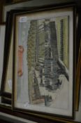 The Charter House, colour engraving and various other engravings and prints.