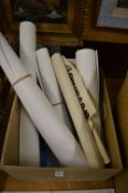 A quantity of unframed artwork, posters, prints etc.