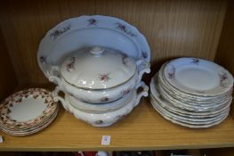 Floral decorated part dinner service and other china.