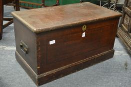 A grained pine trunk.