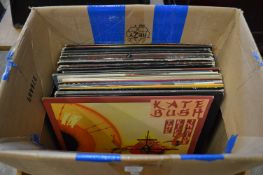 A quantity of LP records.