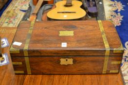 A good 19th century brass bound rosewood writing slope.
