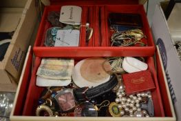 A quantity of costume jewellery etc.