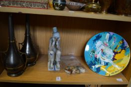 Decorative plate, pair of vases etc.