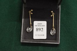 A pair of Georg Jensen pendant ear drops.