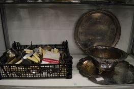 A group of plated items.