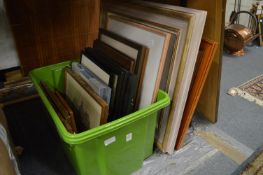 A quantity of paintings and prints.