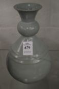 A Chinese celadon glazed bottle vase.