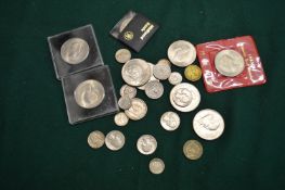 A quantity of coins.