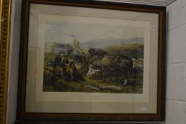 Waiting for the guns and luncheon time on the moor, large pair of colour prints.