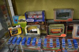 A quantity of die-cast models, mostly boxed.