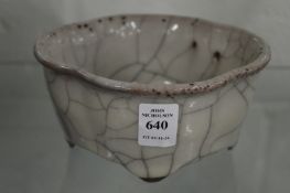 Chinese crackle glaze planter or brush washer.