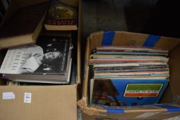 Two boxes of books and records.