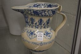 A Chinese blue and white jug.