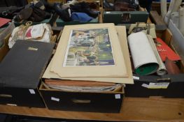 A large quantity of ephemera to include 1950's Esquire calendars, aeronautical scrapbooks, Royal