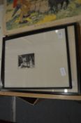 A small group of engravings and photographic prints.
