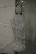 A Chinese blanc de chine figure of Guanyin.