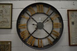 A large wall clock.