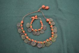 Chunky bead necklace.