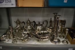 A quantity of plated items.