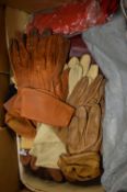Various leather and other gloves.