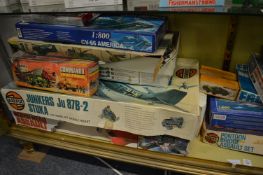 A quantity of Airfix and other aeroplane kits etc.