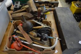 A quantity of tools to include a fitted tool cabinet.