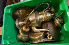 Quantity of decorative brass ware etc.