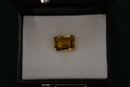 A natural citrine with certificate.