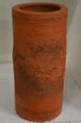 A Chinese Yxing brush pot.